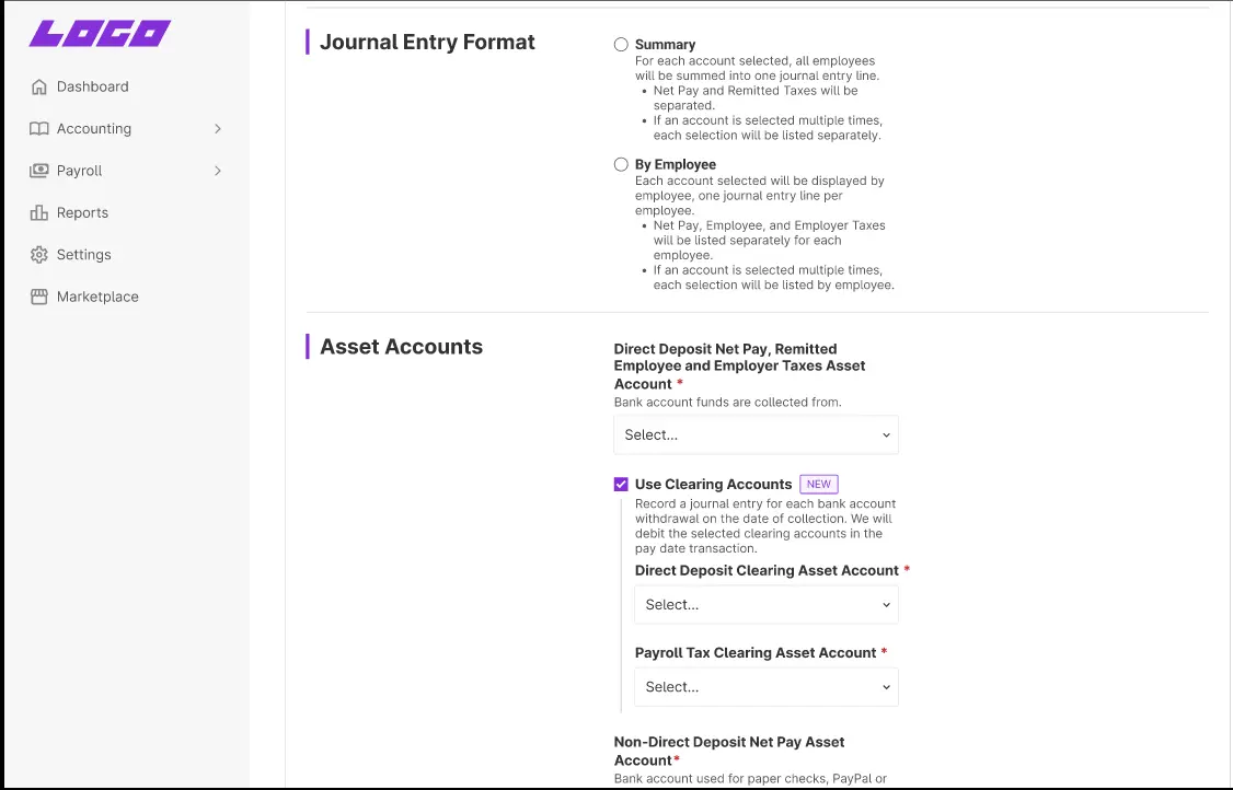 example of payroll to accounting integration with Patriot Software